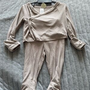 Gerber Modern Moments Beige Baby Two-Piece Set